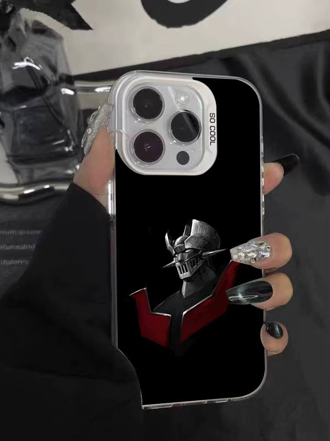 Stoßfeste Mazinger Z Handyhülle für iPhone 11 bis iPhone 17 Pro Max Plus in Silber und Schwarz - Bild 5