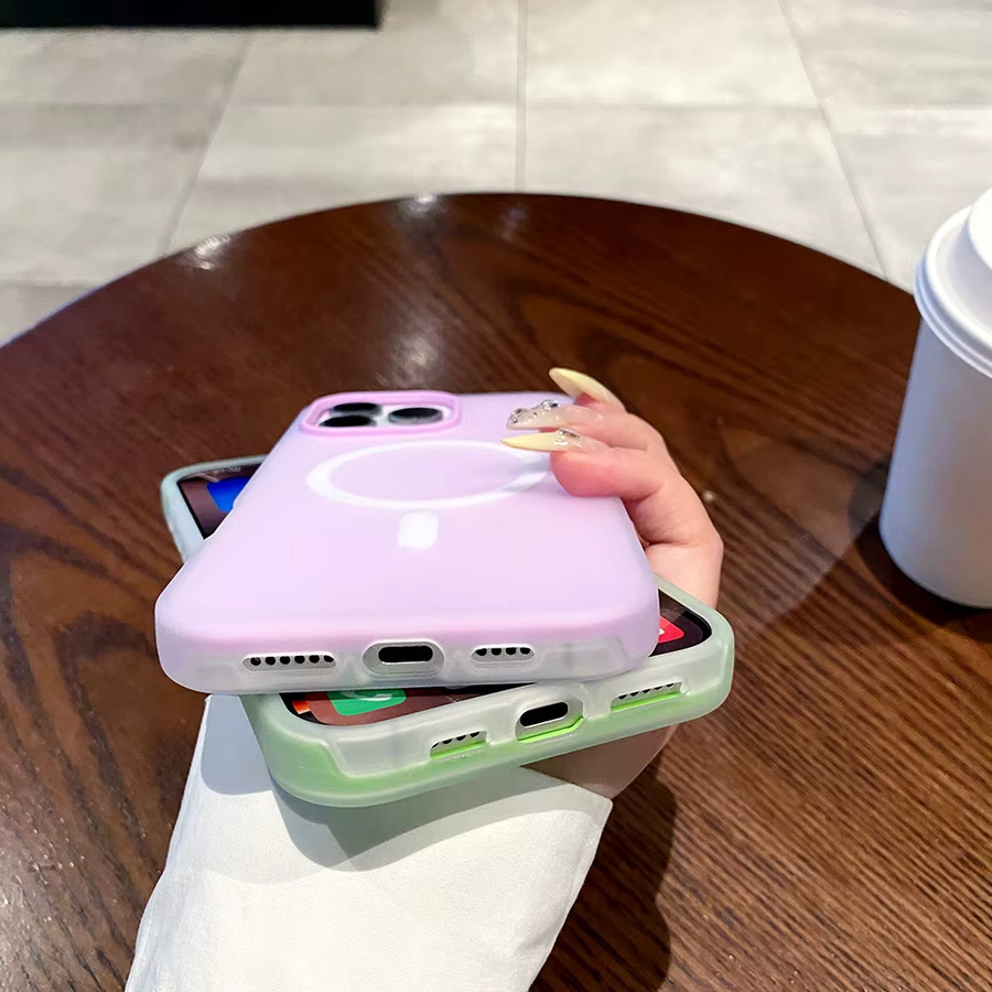 Silikon MagSafe Hülle für Apple iPhone kompatibel mit iPhone 17 Pro Max 16 15 14 13 12 Plus und Air in Weiß oder Schwarz mit Wireless Charging Funktion - Bild 4