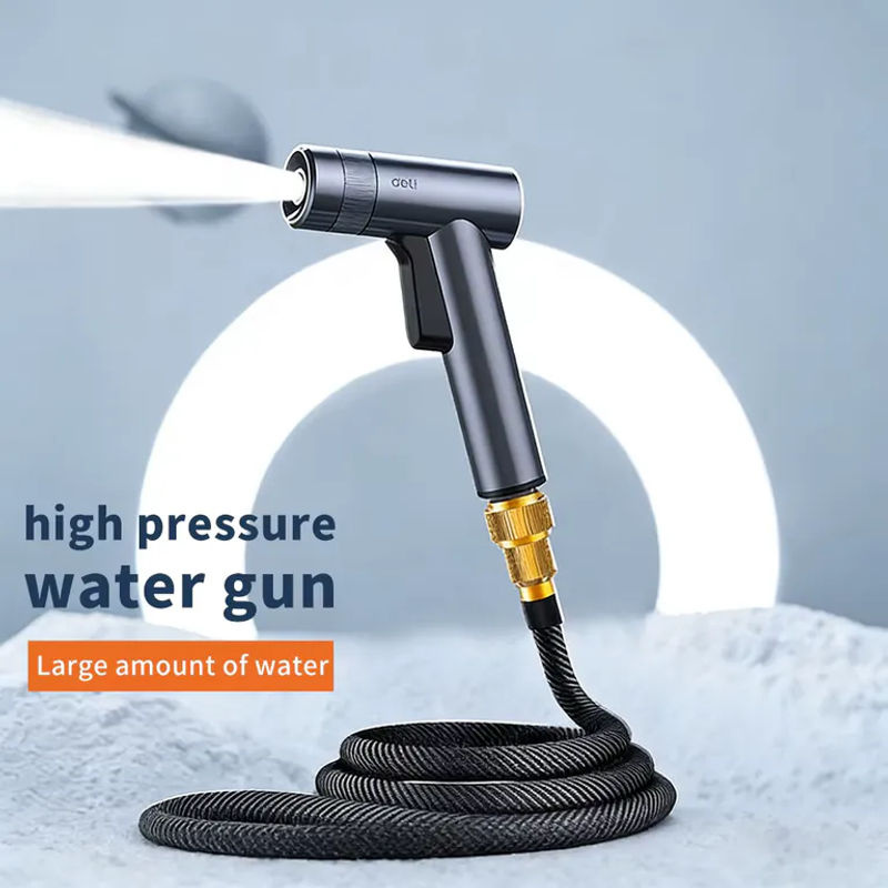 Deli Tragbare Hochdruck-Wasserpistole mit Düse für die Reinigung und Bewässerung von Auto, Haus und Garten - Bild 4