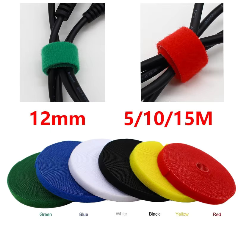 ELECAPITAL Kabelband aus Nylon in 6 Farben, Breite: 12 mm, wiederverwendbarer Kabel-Organizer für dein Kabelmanagement - Bild 2