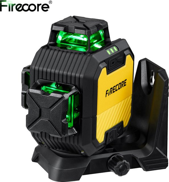 FIRECORE 360-Grad-Laser-Nivelliergerät F93 mit 12 grünen Laserlinien, selbstnivellierend, horizontal und vertikal - Bild 1
