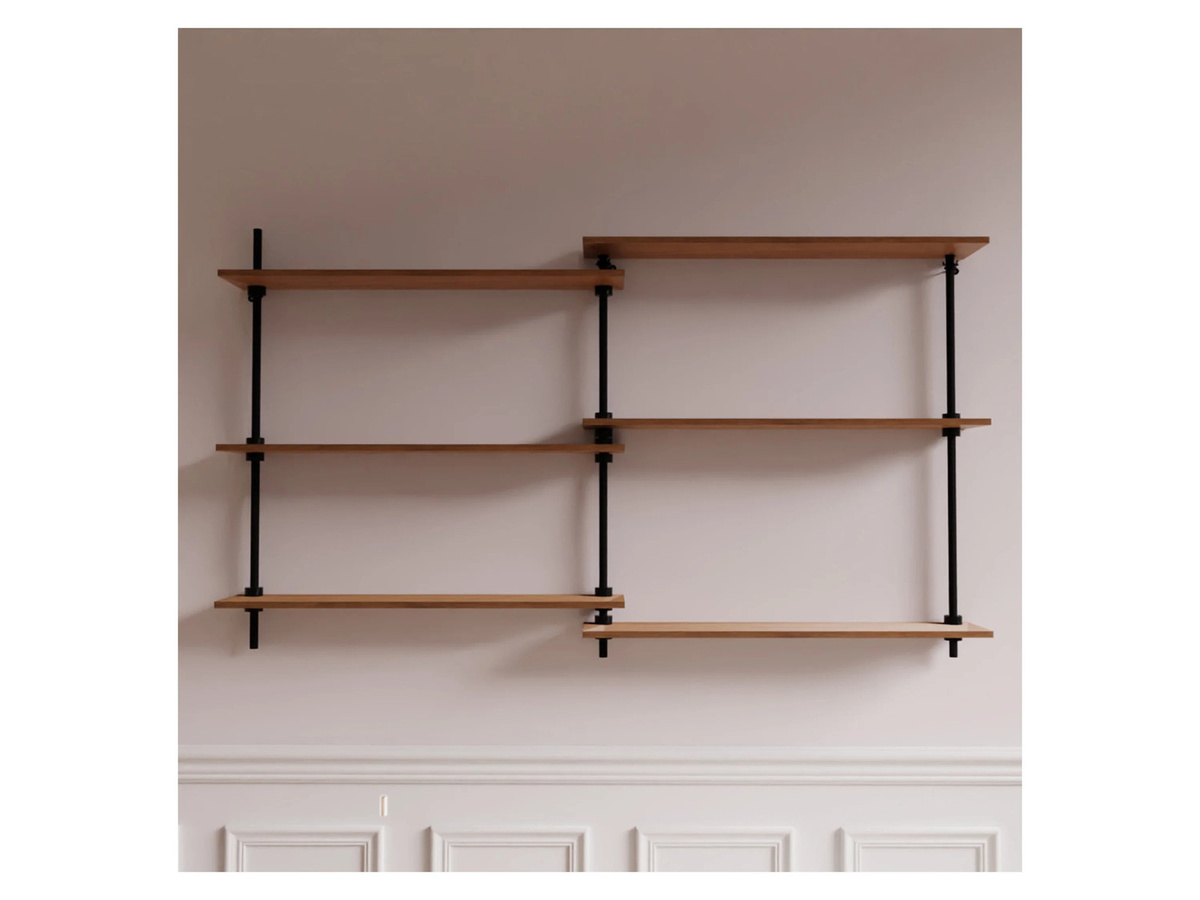 AR Shelving Wand-Regalsystem DECO in Eiche Braun, B/H/T: 92,5 x 160 x 17 cm - Bild 2