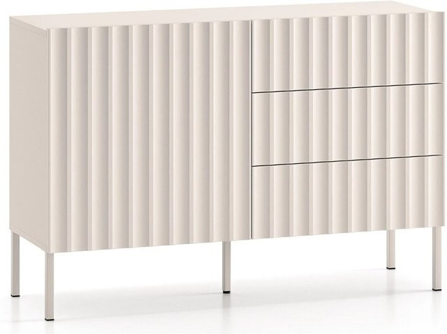 Selsey Sideboard Derriva mit Schubladen und gerillten Fronten in Kaschmir, Breite: 113,1 cm - Bild 1