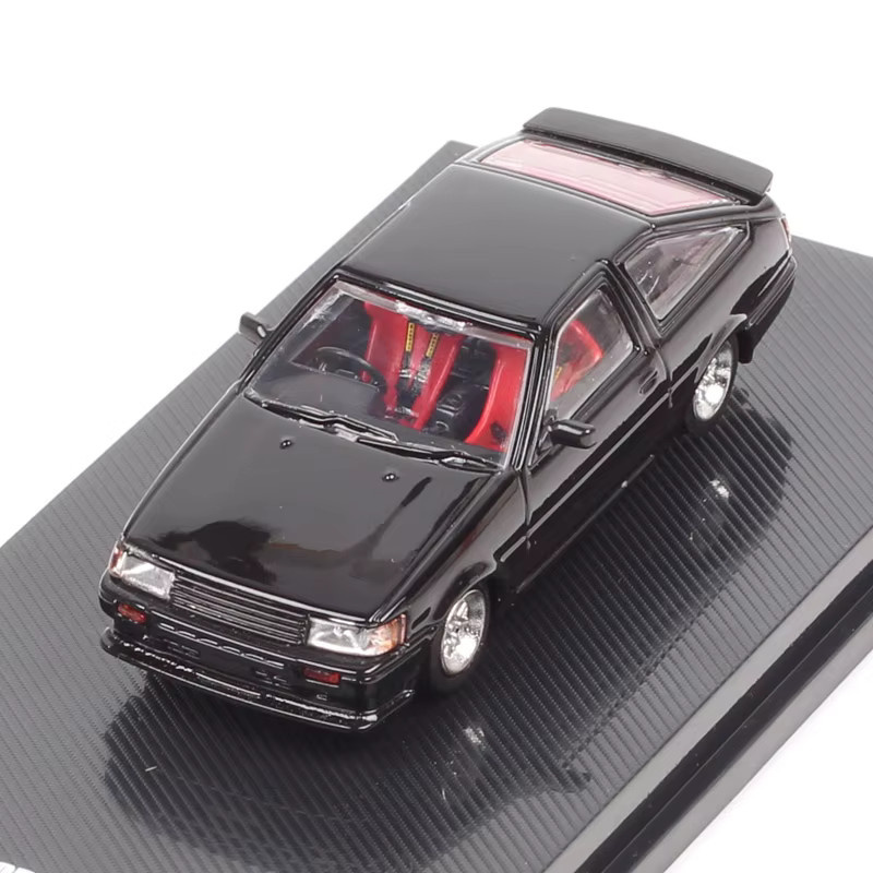 MX Hobby Kleiner Toyota Corolla Levin AE86 Sportwagen, Maßstab 1:64, Metall, Schwarz - Bild 3