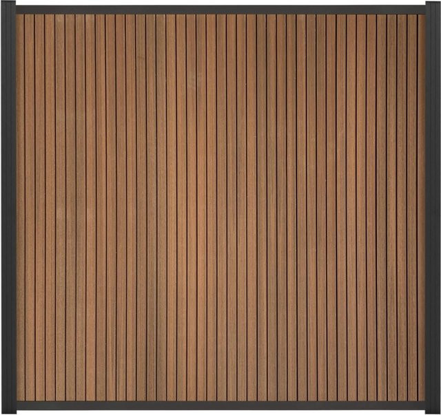 GartenLand WPC Zaun Set Shadowline Vertikal Sichtschutz in Mahagoni und Anthrazit, B/H: 180 x 175 cm - Bild 1