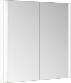 Keuco Spiegelschrank Somaris 2-türig mit LED-Beleuchtung und Spiegelheizung in Weiß, B/H/T: 80 x 71 x 11,5 cm - Bild 1