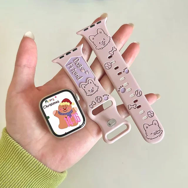 Uhrenarmband Silikon, Weiß, Unisex - Bild 1