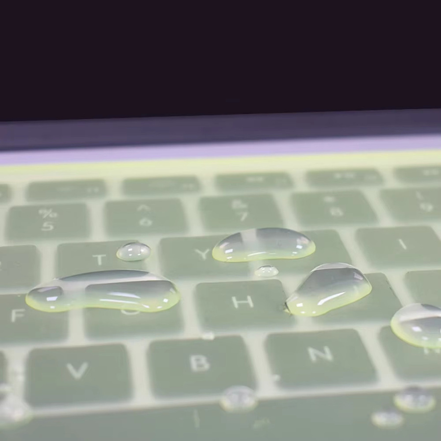Universelle Silikon-Tastaturfolie für Laptops, wasserdicht und staubdicht, transparent und gelb - Bild 3