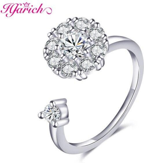 YIRAN Jewelry Ring, Schmetterling, Blauer Kristall, Messing, Damen - Bild 1