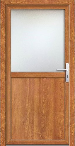 Meeth Nebeneingangstür ProM 02 mit Klarglas in Golden Oak, goldfarben, B: 98,0 cm, H: 200,0 cm - Bild 1