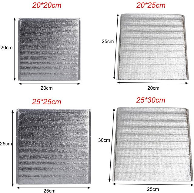 50er Paket Isolierte Aluminium-Kühltaschen für Picknick und Lebensmitteltransport, Silber - Bild 1