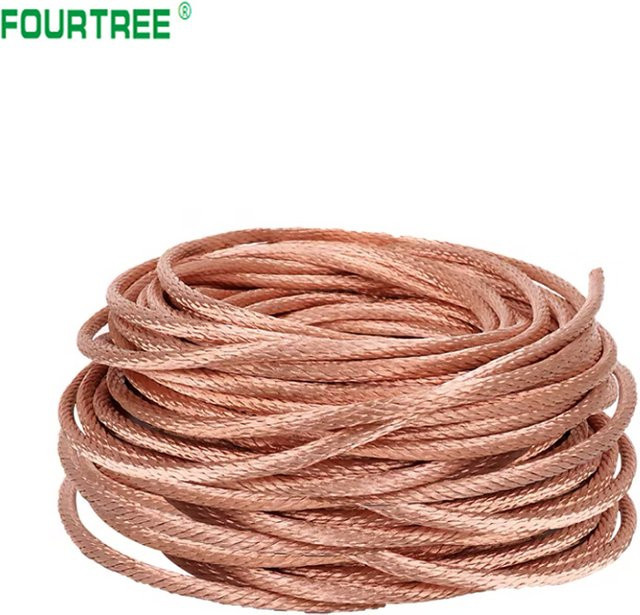 Verzinntes Kupferdraht-Geflecht aus reinem Kupfer, 10 Meter, Farbe: Silber - Bild 1