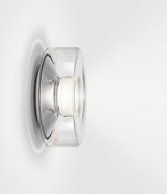 Serien Lighting Curling Wall M LED-Wandleuchte mit transparentem Glasschirm in Weiß und warmweißem Licht (2700K) - Bild 1