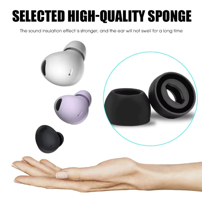 Silikon-Ersatz-Ohrstöpsel für Samsung Galaxy Buds Pro in Weiß, In-Ear Ohrkappen zur Geräuschreduzierung, Größen S, M, L - Bild 5