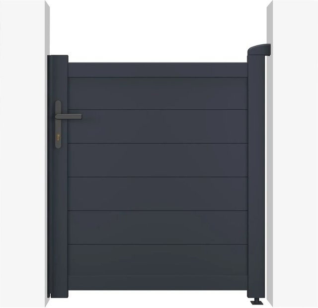 Casanoov Gartentür Eiger aus Aluminium in Grau, B/H: 100 x 115 cm - Bild 1