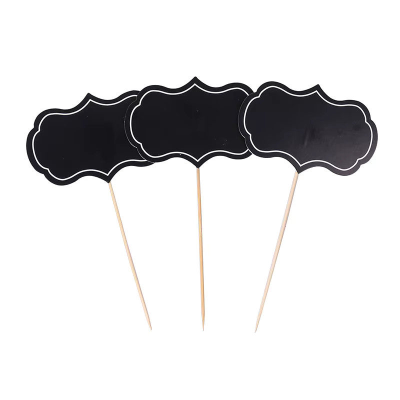 24 Stück Mini-Tafelschilder von ZQNYCY in Schwarz aus Pappe als wiederverwendbare Tischnummernkarten und Menütafeln für Hochzeit, Party und Heimdekoration - Bild 2