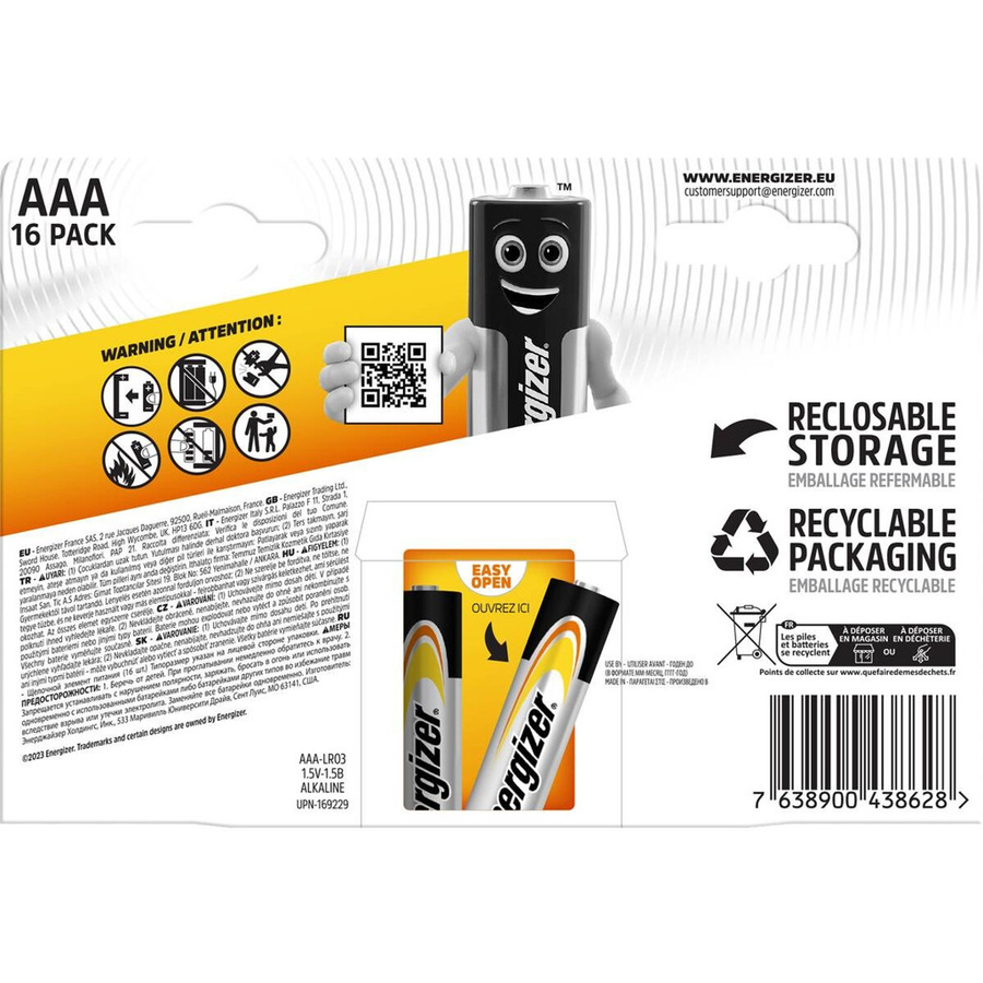Energizer AAA Micro Batterien LR03 16er Pack Multicolor - Bild 2