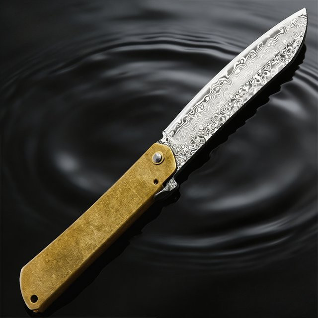 Higonokami Klappmesser aus rostfreiem Hochhärte-Stahl in Gold für Outdoor-Aufgaben - Bild 1