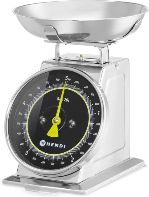 Hendi Analoge Küchenwaage mit Stahlschale in Silber, Kapazität 5 kg - Bild 1