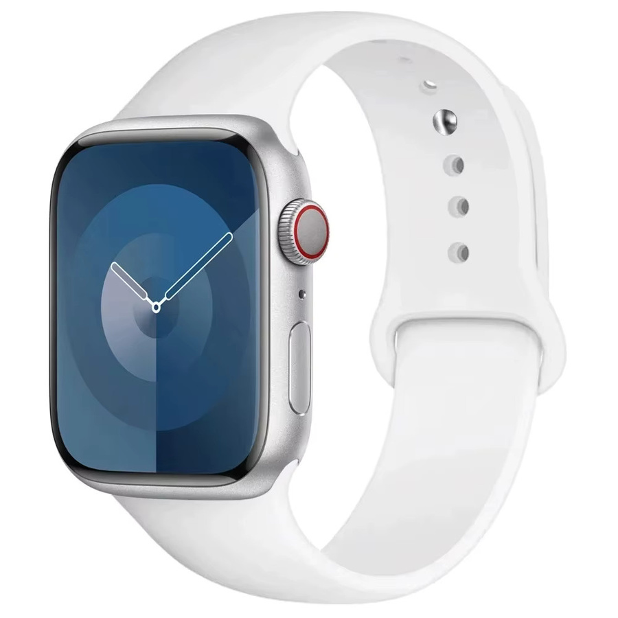 Sport Silikonarmband Apple Watch, Weiß, Unisex - Bild 1