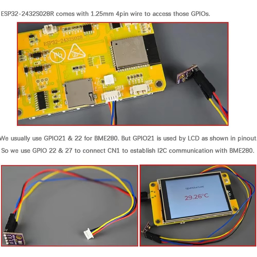 DIYmall ESP32-2432S028R ESP32 Entwicklungsboard mit 2,8-Zoll ILI9341 TFT LCD Display und resistivem Touchscreen inklusive Acrylgehäuse - Bild 3