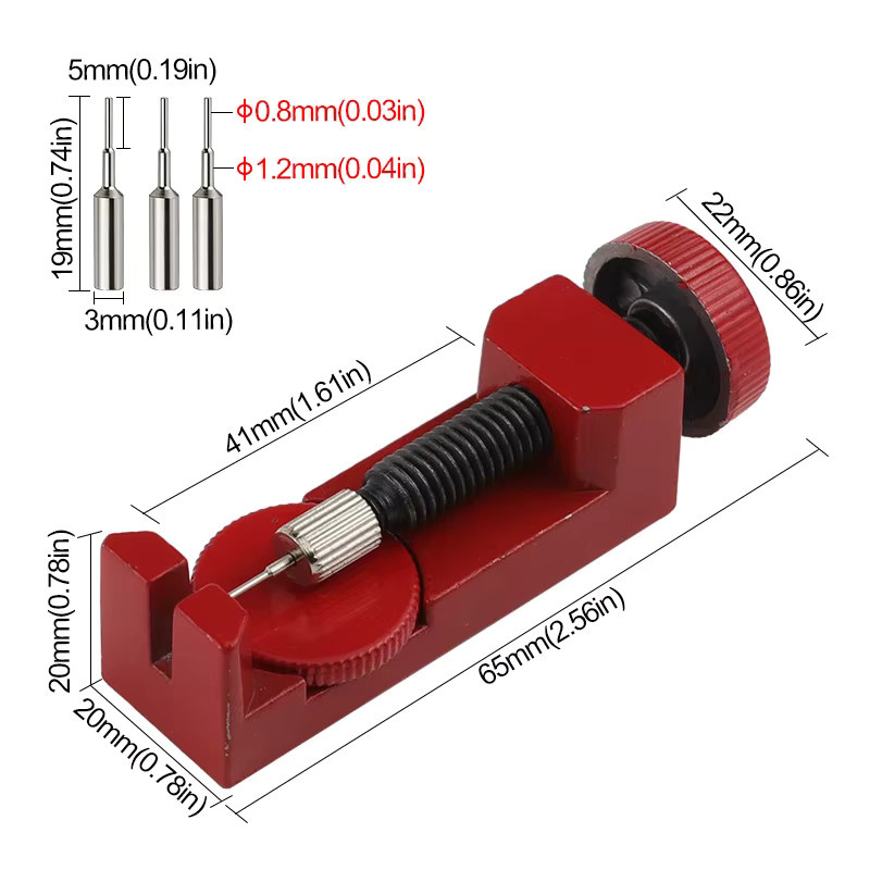 QSTEXPRESS Uhren-Reparatursatz zur Demontage von Armbandriemen in Silber - Bild 5