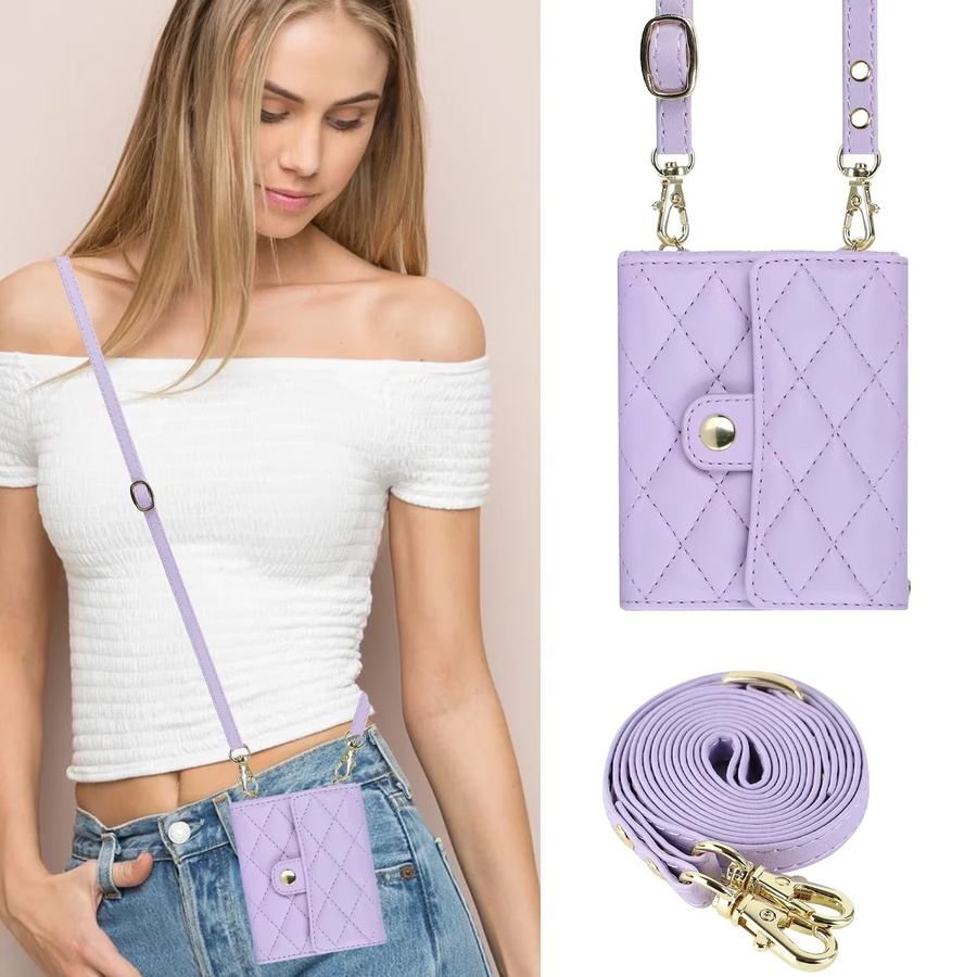 szHAIyu Leder-Crossbody-Handyhülle mit Brieftaschenfunktion und RFID-Schutz für Samsung Galaxy Z Flip 7 6 5 4 3, Farbe: Schwarz - Bild 3