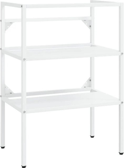 vidaXL Badezimmer Waschtischgestell aus Eisen in Weiß B/T/H: 59 x 38 x 83 cm - Bild 1