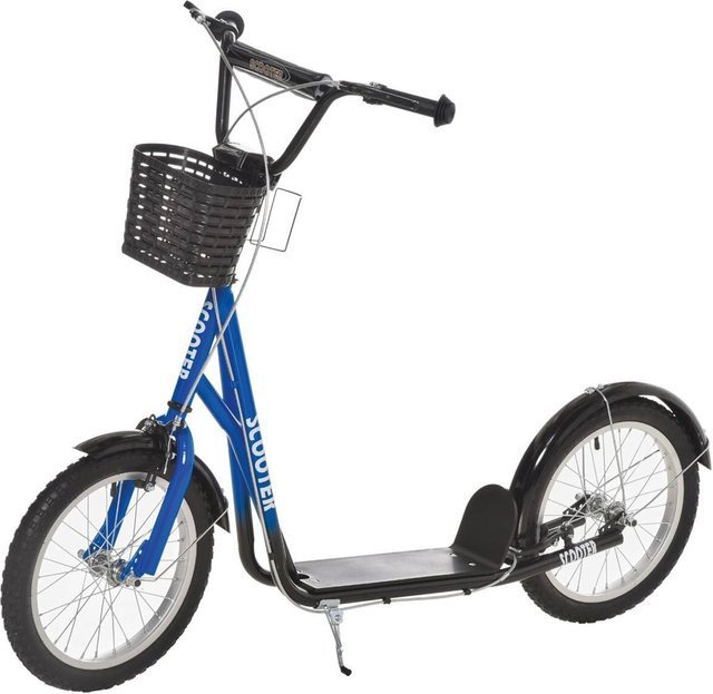 HOMCOM Kinderroller blau mit Bremse höhenverstellbar - Bild 2