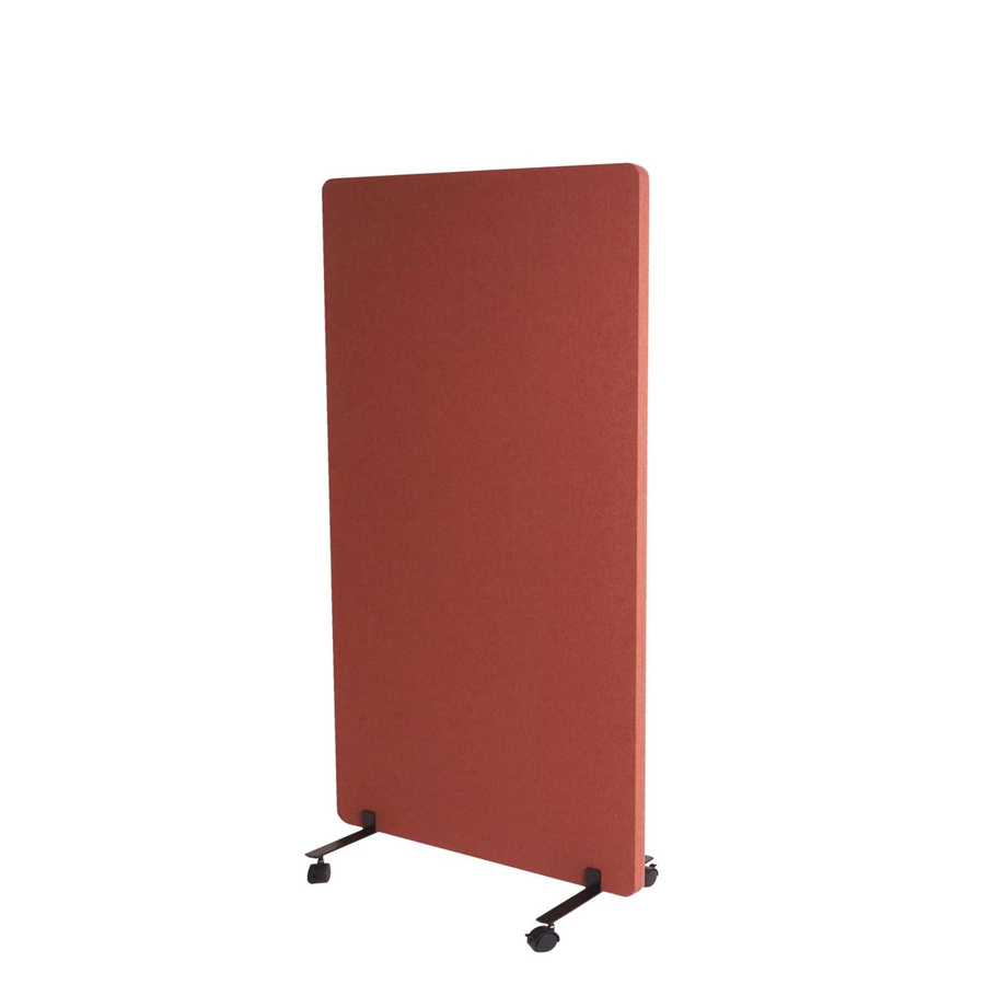 Proregal Akustik-Trennwand Doppelwandig Rollbar als Büro-Sichtschutz und Pinnwand, Farbe: Braun, H x B x T: 147 x 80 x 39 cm - Bild 2
