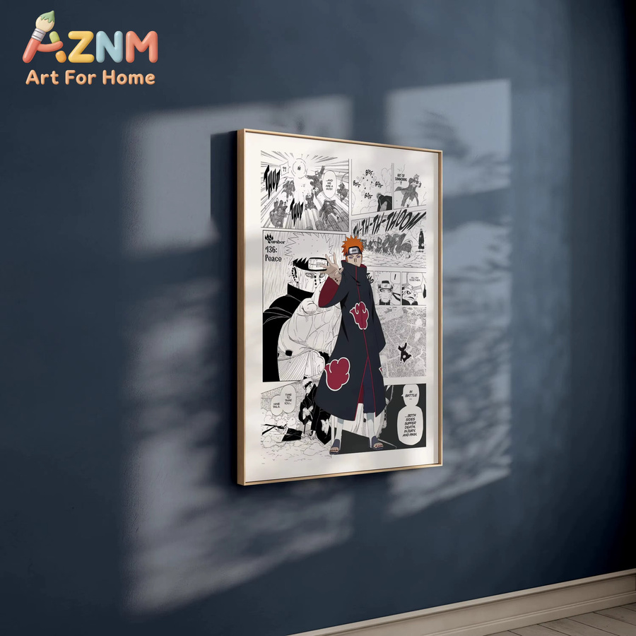 KAYOU Naruto Akatsuki Organisation Pain Poster Kunstdruck Wandbild Mehrfarbig - Bild 3