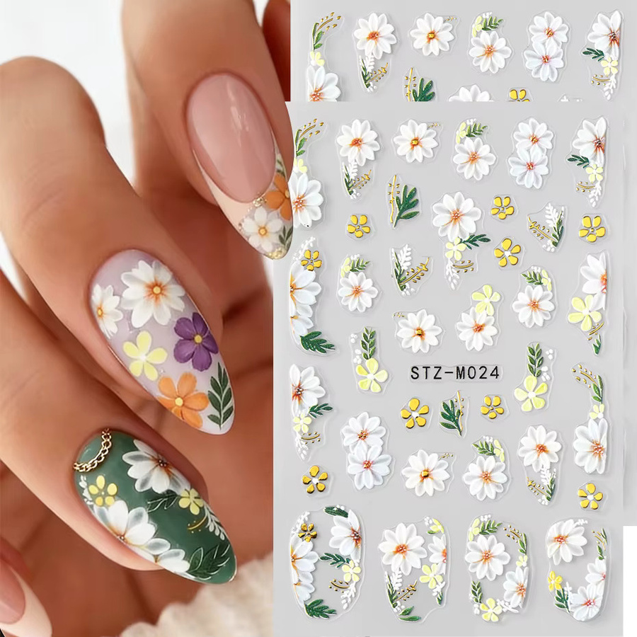 Full Beauty Nagelaufkleber Gänseblümchen, 2 Stück, Glänzend - Bild 2