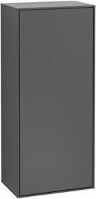 Villeroy & Boch Finion Seitenschrank mit Glastüren in Anthrazit matt, B/T/H: 41,8 x 27 x 93,6 cm - Bild 1