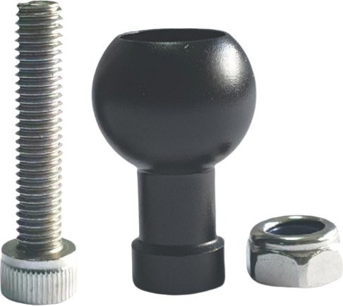 Kugelkopf Halterung mit M6 M8 M10 Schraube für GoPro Sportkamera in Schwarz, 17mm/25,4mm Mount Stecker für Motorrad - Bild 1
