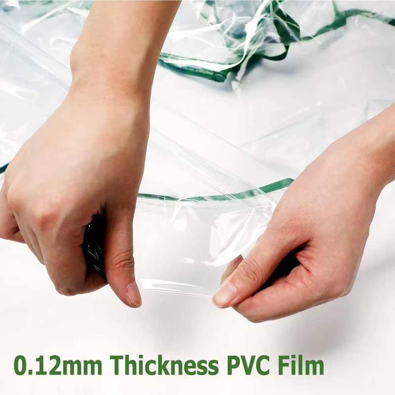 Transparente PVC Ersatzabdeckung für 2-5-stufige begehbare Gewächshäuser mit Reißverschluss für den Außenbereich - Bild 4