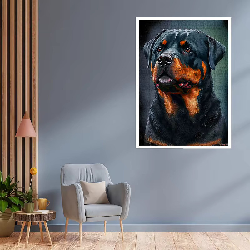 AZNM Rottweiler-Hundepuzzle, 1000 Teile, Pappe / Karton - Bild 3