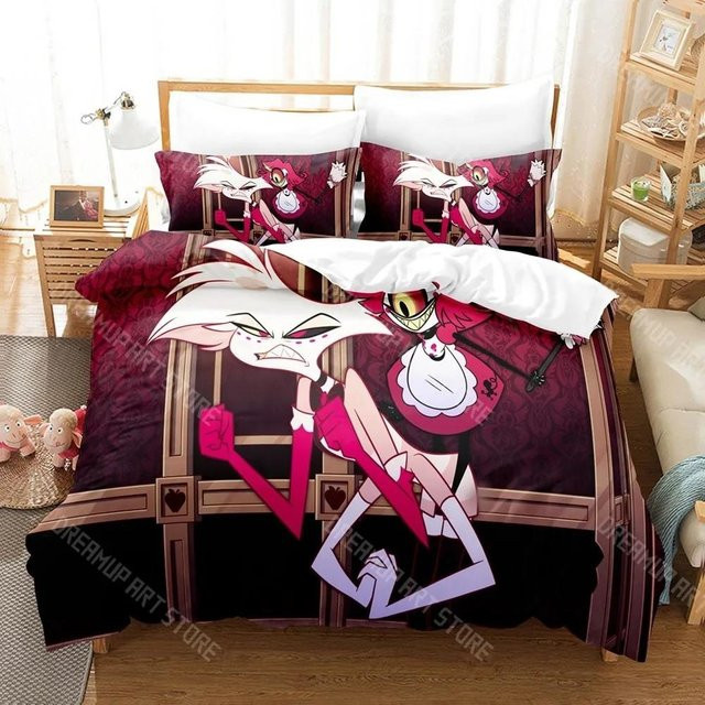 Hazbin Hotel Bettwäsche Set mit Motiv von Lodestar, Mehrfarbig, Material Mikrofaser Polyester, B/H: 140 x 210 cm - Bild 1