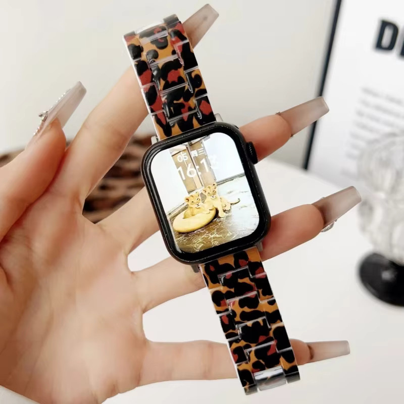 TINUORA Uhrenarmband Leopardenmuster, Keramik, Bunt, Apple Watch - Bild 2