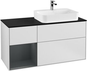 V&B Waschtischunterschrank Finion in Weiß lackiert, Breite: 120 cm, Tiefe: 50,1 cm, Höhe: 50,1 cm - Bild 1