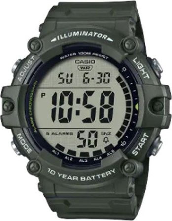 Casio Digitaluhr, Quarz, Harzarmband, Schwarz, Herren - Bild 1