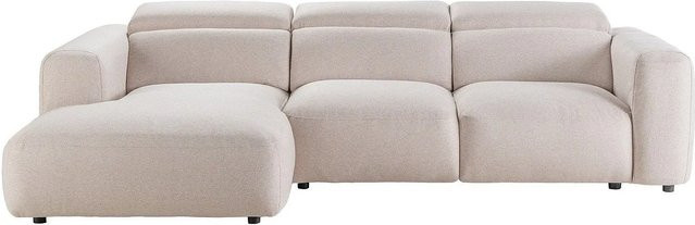 Nelorim Ecksofa in Beige mit Stoffbezug und gemustertem Design, Breite: 279 cm - Bild 1