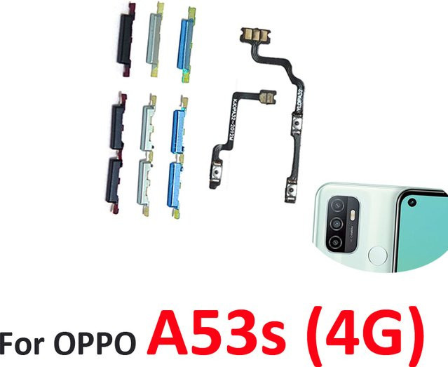 Ersatz-Flexkabel für Oppo A53s 4G CPH2135 Power- und Lautstärketasten in Schwarz, Grün oder Blau - Bild 1