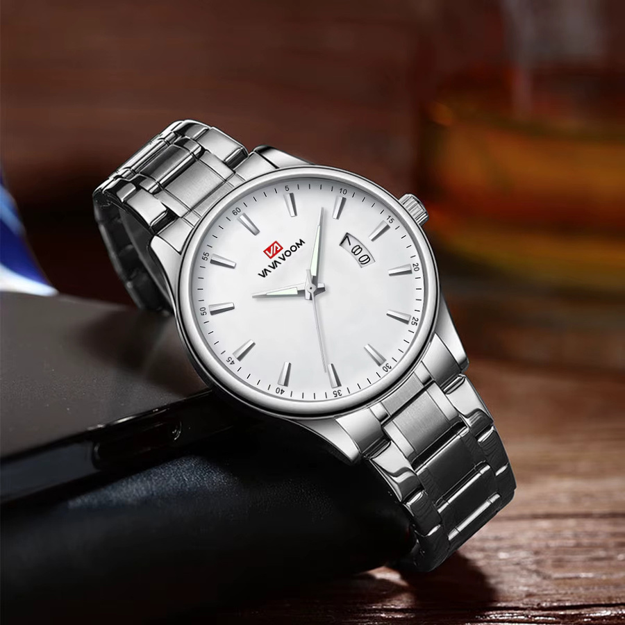 VA VA VOOM Armbanduhr, Quarz, Edelstahl, Silber, Herren - Bild 2