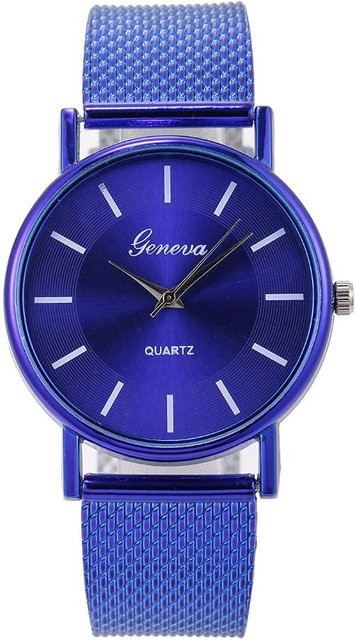 Armbanduhr Quarz, Legierung, Blau, Silber, Damen - Bild 1
