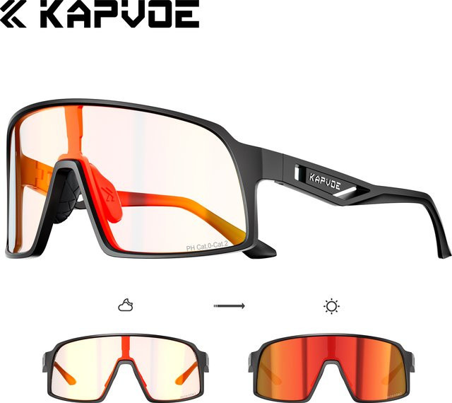 KAPVOE Sportsonnenbrille, Herren, Vollrand, Photochrome, Kunststoff - Bild 1