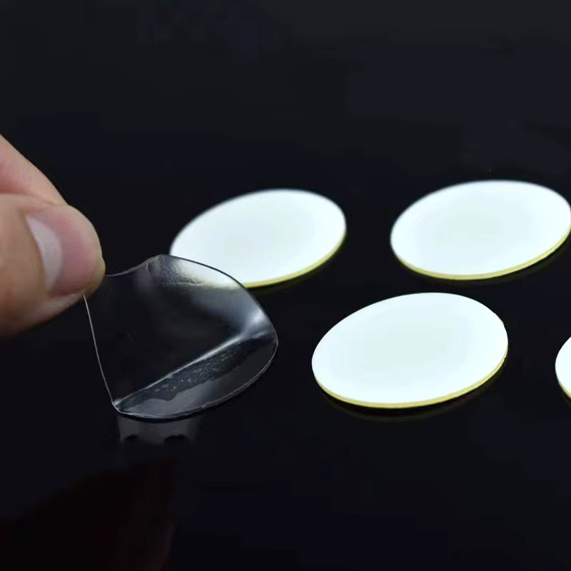 70 Stück Nano-Gel-Matten Transparentes Doppelseitiges Klebeband Rund Spurlos Abnehmbar für DIY-Basteleien und Dekorationen - Bild 4