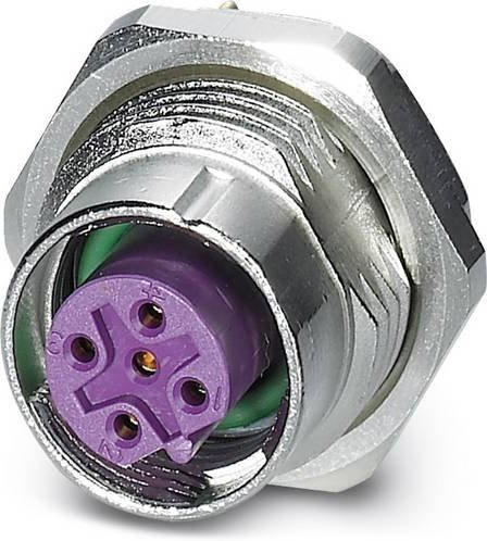 Phoenix Contact 1456488 Sensor-Aktor-Einbausteckverbinder M12 Buchse, 5-polig, Farbe: Silber, Schraubanschluss, 20 Stück - Bild 1