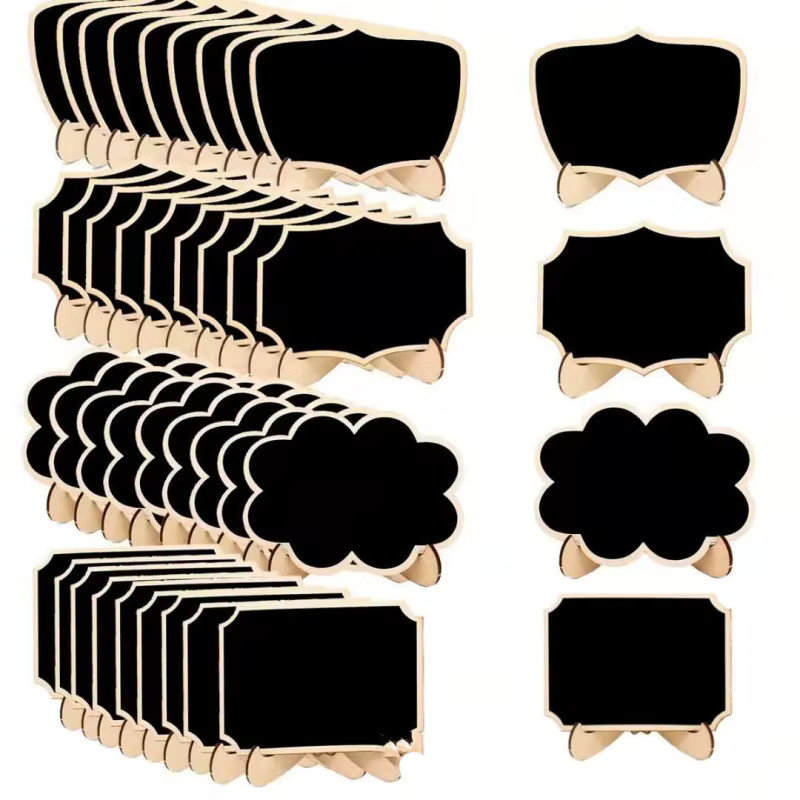 20 Stück Mini-Spitze Form Tischkarten-Halter in Schwarz für Hochzeiten und Geburtstage - Bild 2