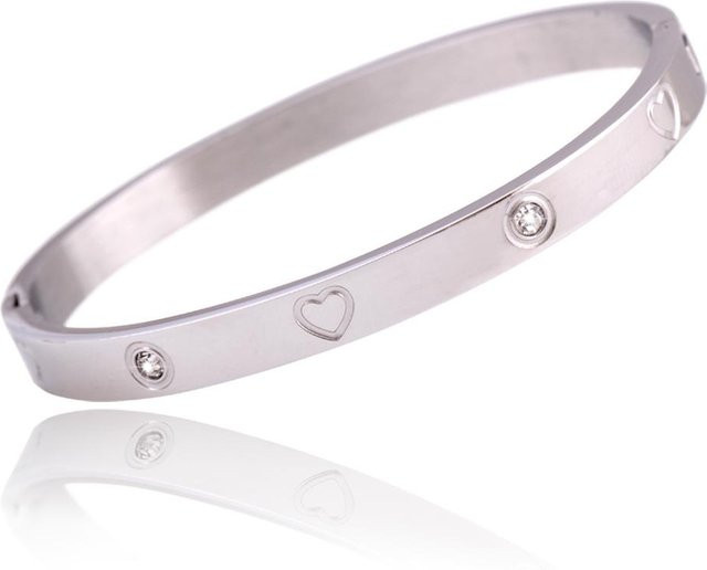 Wucifang Jewelry Armband, Edelstahl, Roségold, Zirkonia, Damen - Bild 1