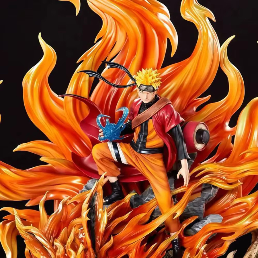 Bandai Naruto Uzumaki Kurama Mode Anime Action Figure aus PVC, Multicolor, Höhe: 43 cm - Bild 3